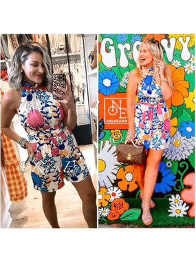Plenty by Tracy Reese Floral Romper sz S